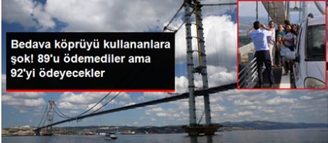 Osmangazi Köprüsünü Kullananlar Dikkat !