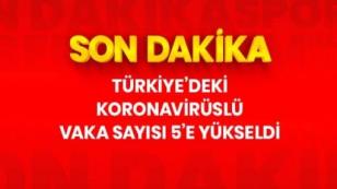 Son Dakika: Türkiye'de koronavirüs vaka sayısı 5'e çıktı